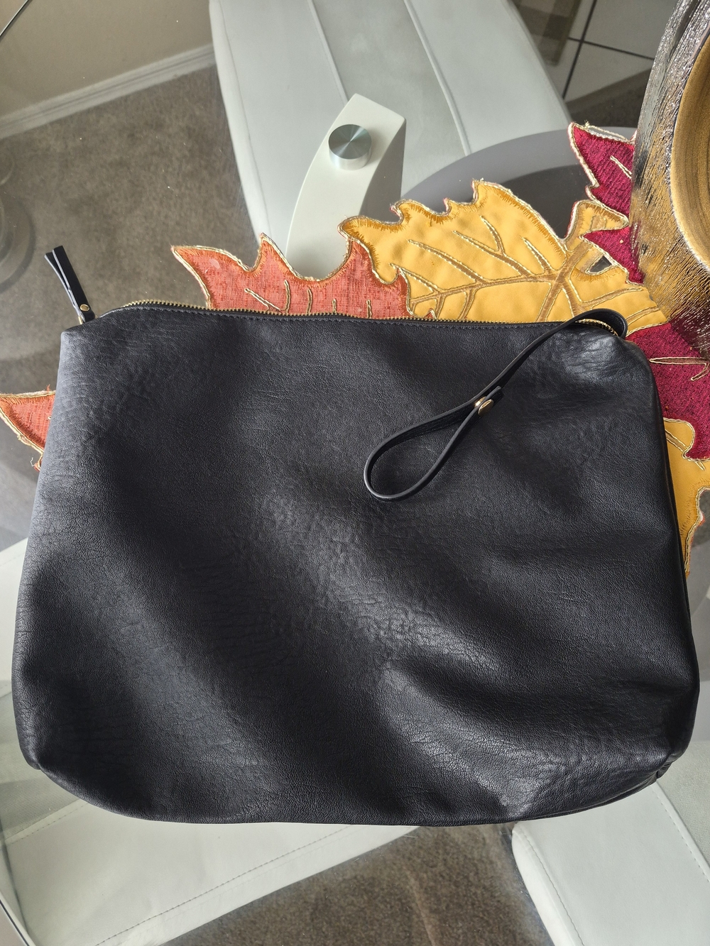 Madison West Black Wristlet Clutch